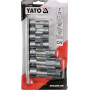 Головки торцевые открытые для лямбда-зондов и датчиков YATO 3/8" и 1/2" М10-19 7шт. YT-17508