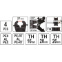 Прес-кліщі для труб PEX-AL PEX/PERT YATO з насадками TH 16/20/26 мм YT-21750