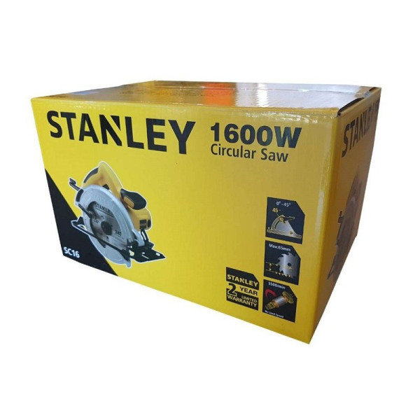 Пила дискова мережева ручна STANLEY 1600 Вт диск 190x20/30 мм SC16