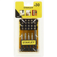 Набор насадок отверточных "-"/РH/PZ/TORX/HEX с магнитным держателем STANLEY 30 шт. STA60525-XJ