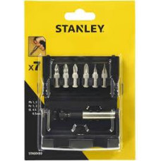 Набор отверточных насадок PZ PH1 SL 25мм с магнитным держателем STANLEY, 7 шт. STA60480-XJ
