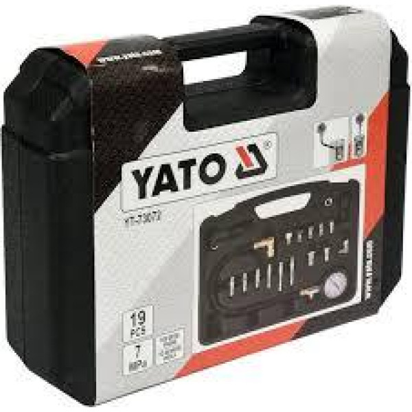 Компрессометр для дизельных двигателей YATO 7 МПа с инструментами 19шт. в кейсе YT-73072