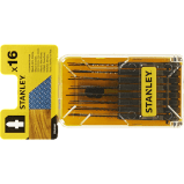 Набор пильных полотен для электролобзика STANLEY 16шт. хвостовик Т STA28160-XJ