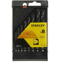 Набор спиральных сверл по дереву 3-10мм STANLEY 8 шт STA56006-QZ