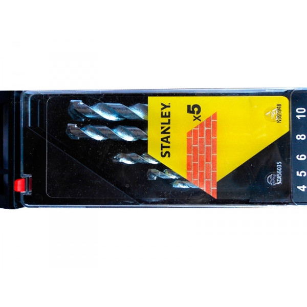 Набор сверл 4 - 10 мм по кирпичу STANLEY 5 шт. STA56035-QZ