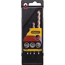 Набор сверл 4-8мм универсальных STANLEY Basic бетон/камень/кирпич/плитка 4шт. STA58081-QZ