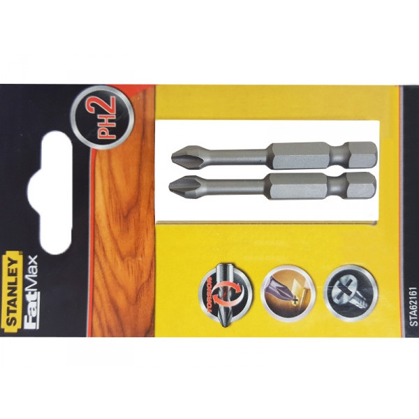Насадка отверточная PH2х25/50мм крестовая STANLEY FatMax 2 шт. STA62021-XJ