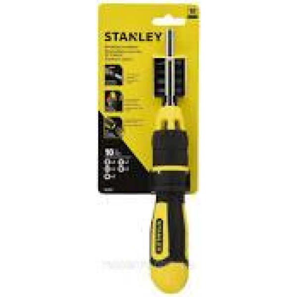 Викрутка Stanley Multibit реверсивна зі змінними бітами 10 шт. 0-68-010