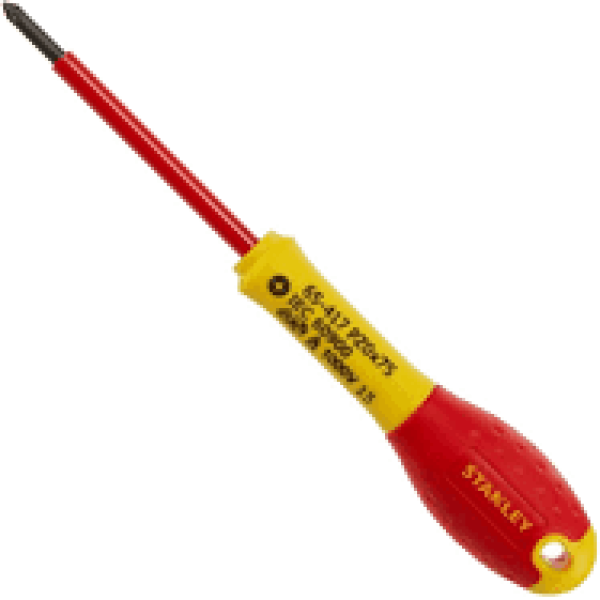 Викрутка діелектрична STANLEY FatMax Philips/Pozidriv VDE 1000V в асортименті 0-65-414