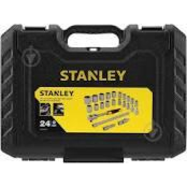 Набор торцевых головок 1/2" с инструментами STANLEY, 24шт.в кейсе STMT82830-1