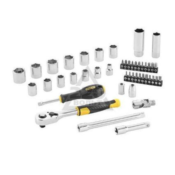 Набор торцевых головок 1/2" с инструментами STANLEY, 24шт.в кейсе STMT82830-1