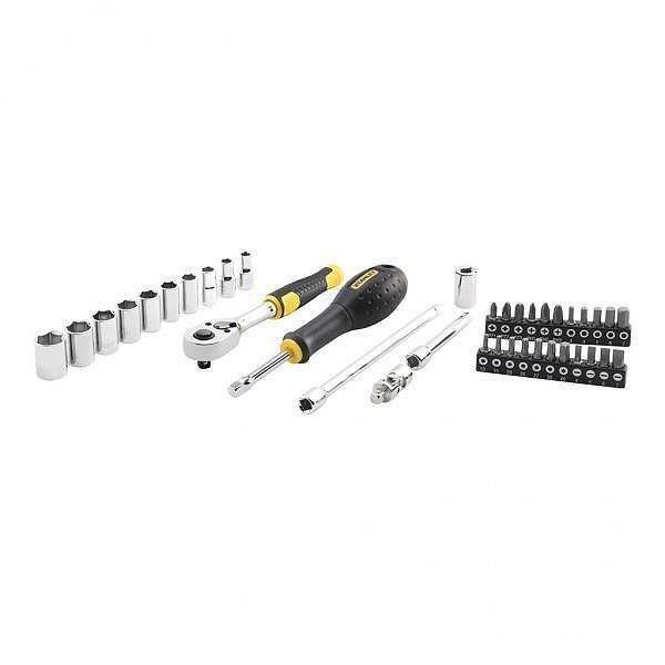 Набор торцевых головок и отверточных насадок STANLEY 1/4" с инстументами, 38ед. STMT82828-1