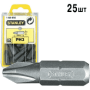 Насадка викруткова шестигранна 1/4" Philips PH3х25мм STANLEY, 25 шт. 1-68-950