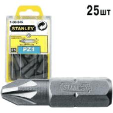 Насадка отверточная шестигранная 1/4" "Pozidriv" PZ1х25мм STANLEY, 25 шт. 1-68-945