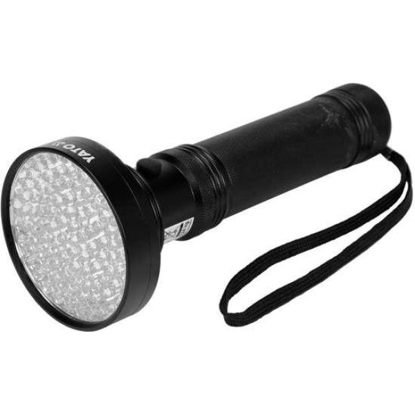 Ліхтарик ультрафіолетовий з окулярами для перевірки банкнот YATO 100 LED 395нм 6хAA YT-08582