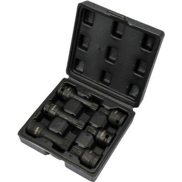 Набір ударних викруткових насадок 1/2" SPLINE M14/M16/M18 YATO, 6 шт. YT-10652