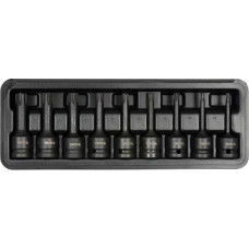 Набір насадок викруткових ударних RIBE 1/2" RM5-RM14 YATO, 9 шт. у кейсі YT-10681