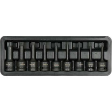 Набір насадок викруткових ударних SPLINE 1/2" M4-M16 YATO, 9 шт. у кейсі YT-10691