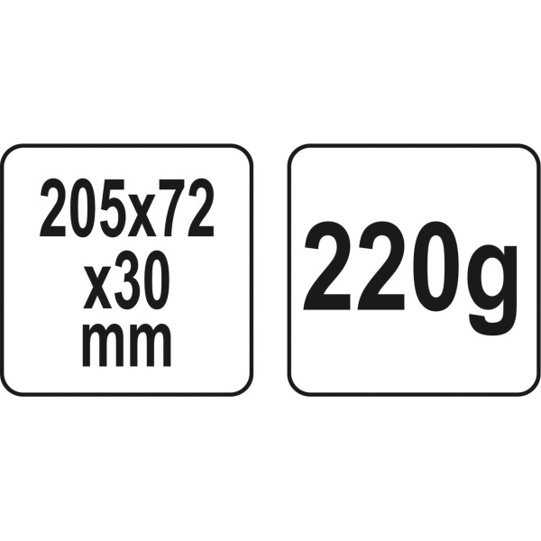 Клин для раскола древесины пластиковый YATO 205х72х30мм YT-79882