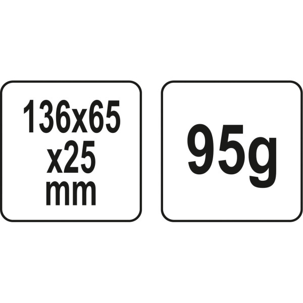 Клин для раскола древесины пластиковый YATO 136х65х25мм  95г YT-79883