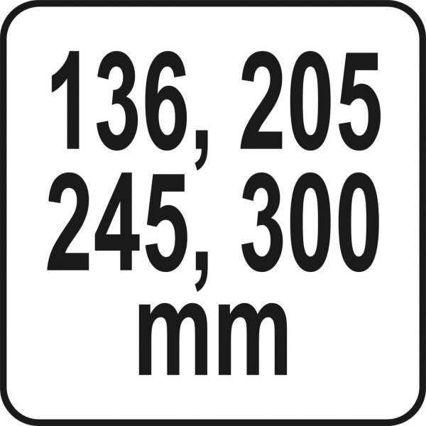 Набор пластиковых клиньев 300/245/205/136мм для раскола древесины YATO, 4 шт YT-79884