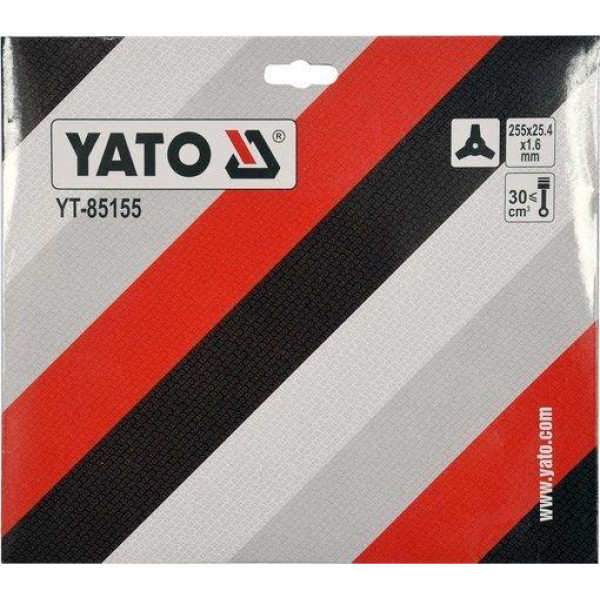 Нож трехлопастной для кос и триммеров YATO 255 мм YT-85155
