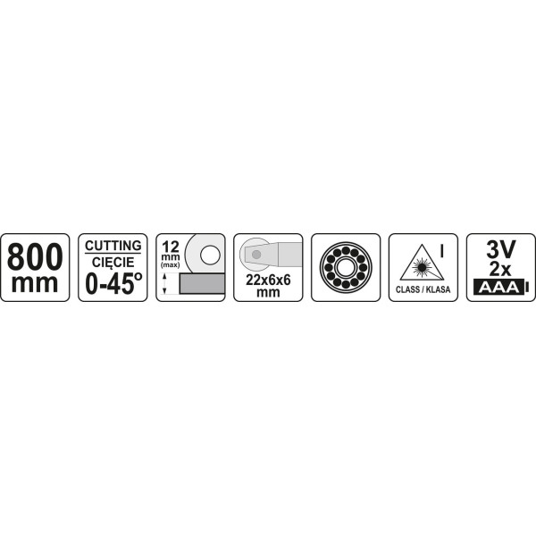 Плиткоріз ручний лазерний 800 мм YATO YT-37022