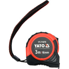Рулетка стальная 3м x 16мм YATO нейлон YT-71070