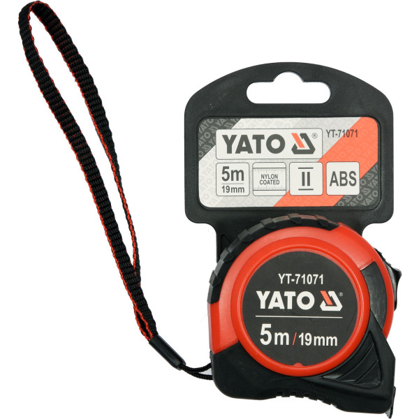 Рулетка стальная 5м х19мм YATO нейлоновое покрытие YT-71071