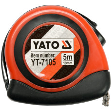 Рулетка 5м х 19мм магнітний наконечник нейлонове покриття YATO YT-7105