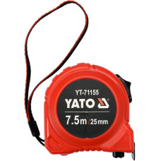 Рулетка 7,5 м x 25 мм сталеве нейлонове покриття YATO подвійне блокування YT-71155
