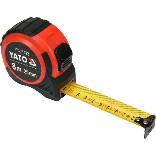 Рулетка 8 м x 25 мм сталева нейлонове покриття YATO YT-71073