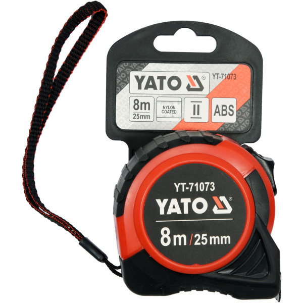 Рулетка 8 м x 25 мм сталева нейлонове покриття YATO YT-71073