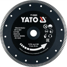 Диск отрезной алмазный "TURBO" YATO 230x2x10x22мм в мокром/сухом режиме YT-59985