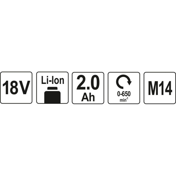Міксер акумуляторний YATO Li-Ion 18 В 2 А·год М14 YT-82880