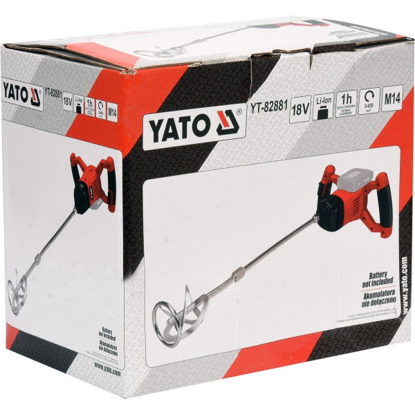 Міксер акумуляторний YATO Li-Ion 18 В М14.(БЕЗ АКУМУЛЯТОРА) YT-82881