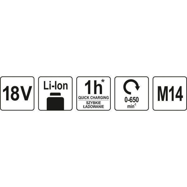 Міксер акумуляторний YATO Li-Ion 18 В М14.(БЕЗ АКУМУЛЯТОРА) YT-82881