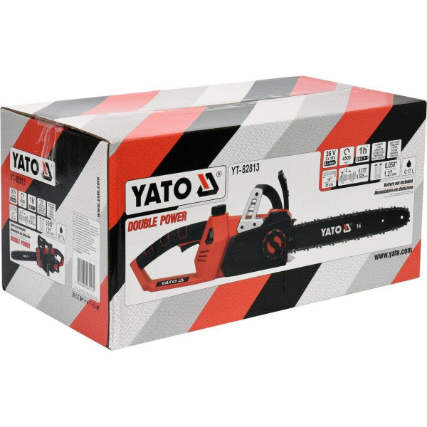 Піла цепна акумуляторна 14" YATO Li-Ion 36W (2х18В) шина 14"/35 см YT-82812