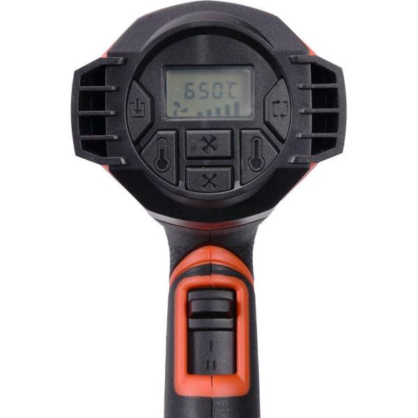 Фен технічний мережевий з LCD-дисплеєм YATO 1.6 кВт 50-650 oC YT-82296