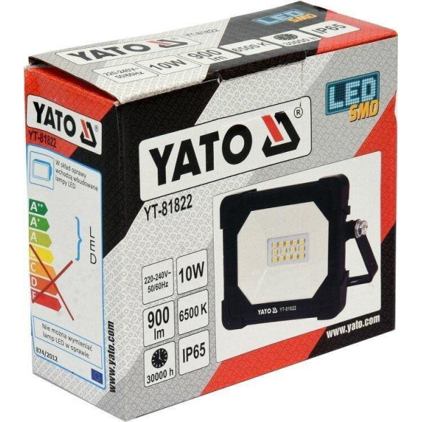 Прожектор с SMD-диодным излучателем YATO 10Вт  230В  900лм 14 диодов YT-81822