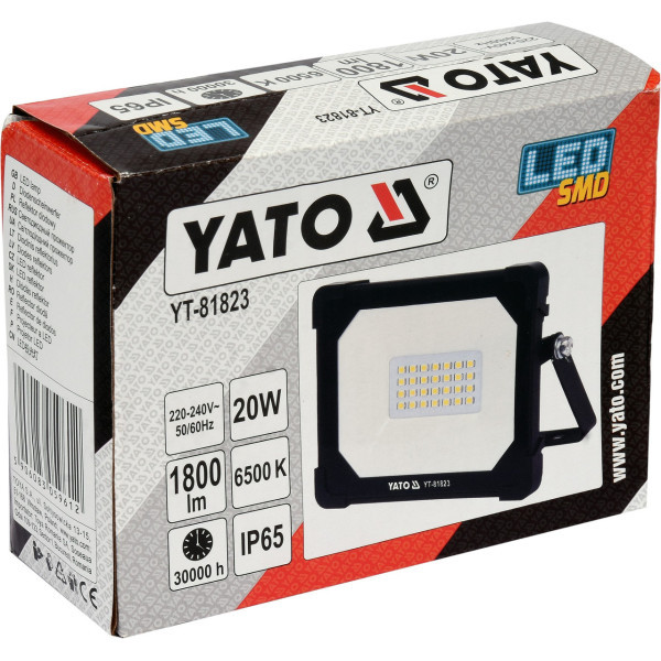 Прожектор с SMD-диодным излучателем YATO 20Вт 230В 1800лм 28диодов YT-81823