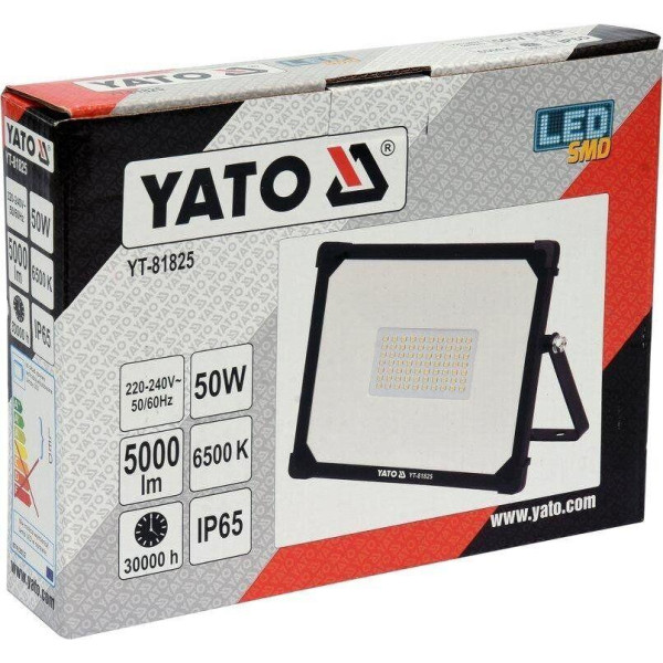 Прожектор с SMD-диодным излучателем YATO 50Вт 230В  5000лм 70диодов YT-81825