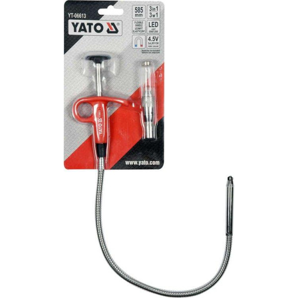 Захват магнитный гибкий с LED подсветкой YATO 585мм YT-06613