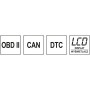 Тестер діагностичний OBD2 з LCD-дисплеєм YATO YT-72977