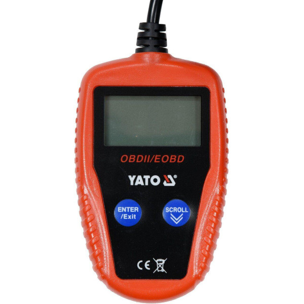 Тестер діагностичний OBD2 з LCD-дисплеєм YATO YT-72977