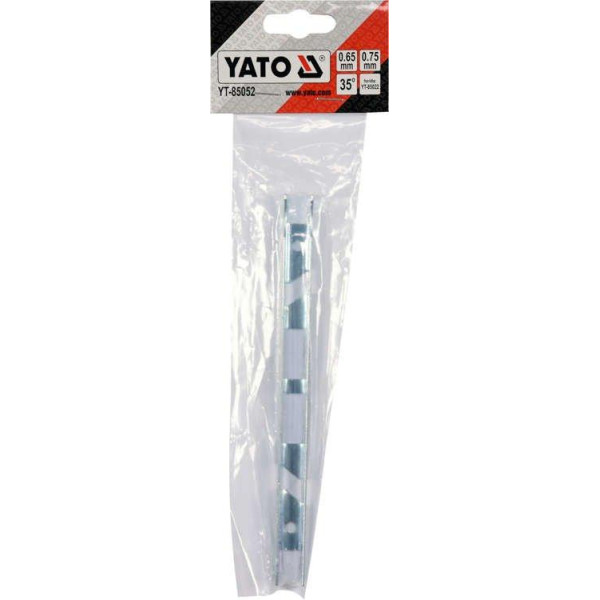 Шаблон для заточування обмежувача глибини зубів ланцюгів YATO 170х10х1мм YT-85052