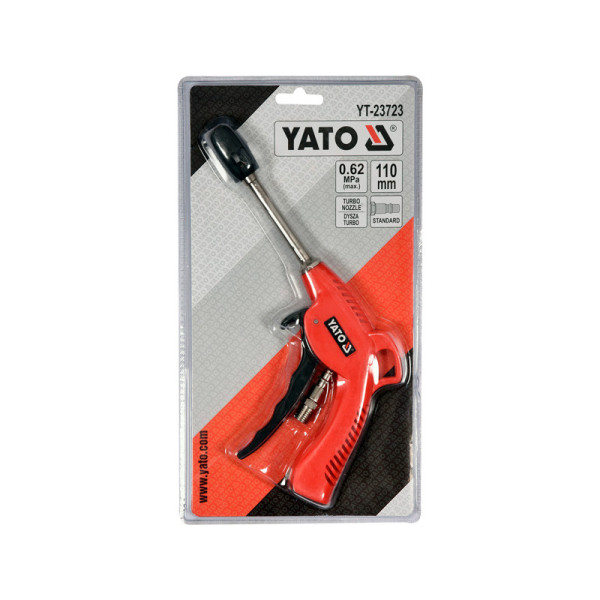 Пістолет пневматичний продувний з турбо-соплом 110мм YATO YT-23723