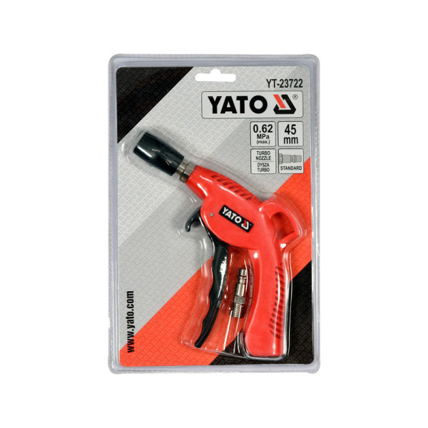 Пістолет пневматичний продувний з турбо-соплом 45мм YATO YT-23722