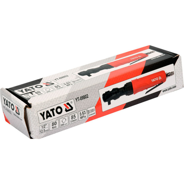 Трещотка пневматическая YATO 1/2"  80Нм YT-09802