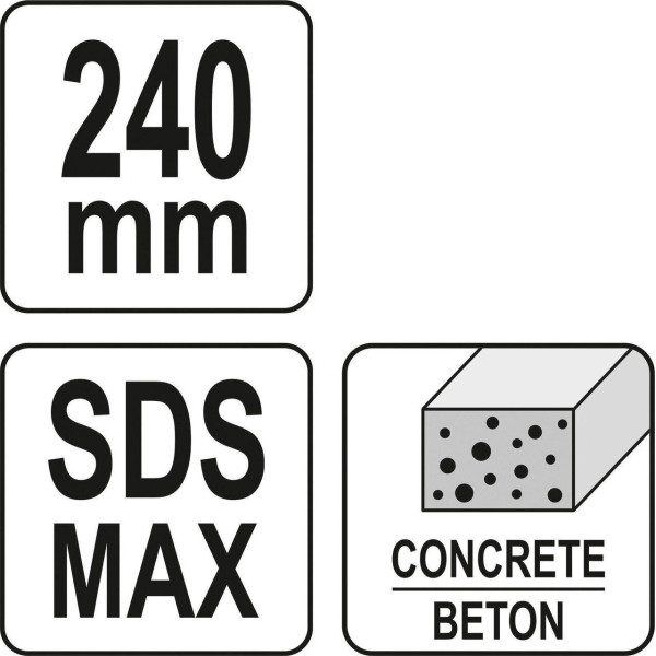 Молоток бучарда для перфоратора SDS-Max YATO 60х60х240 мм YT-47348
